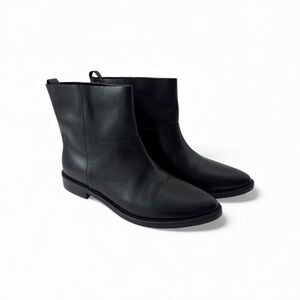 Theyskens' Theory Womens Black Ankle Flat Boots Black 6.5/7 Boho Western Casual